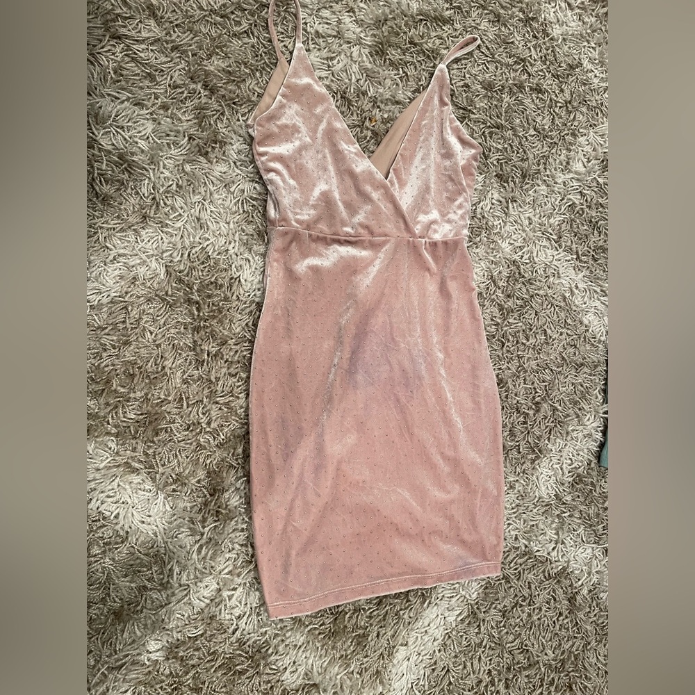 Velvet Pearl Mini Dress